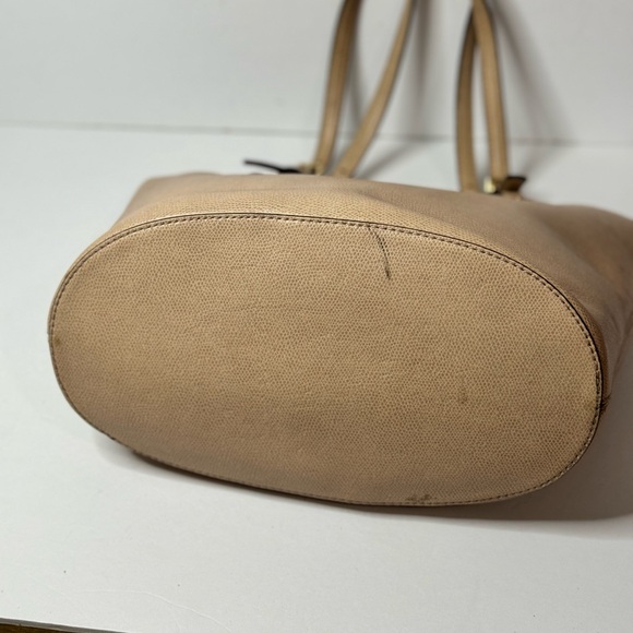 Michael Kors Leather Bag Jet Set Tote Handbag Shoulder Purse Tan - Picture 8 of 13